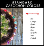 color chart of cabochons for dog collar