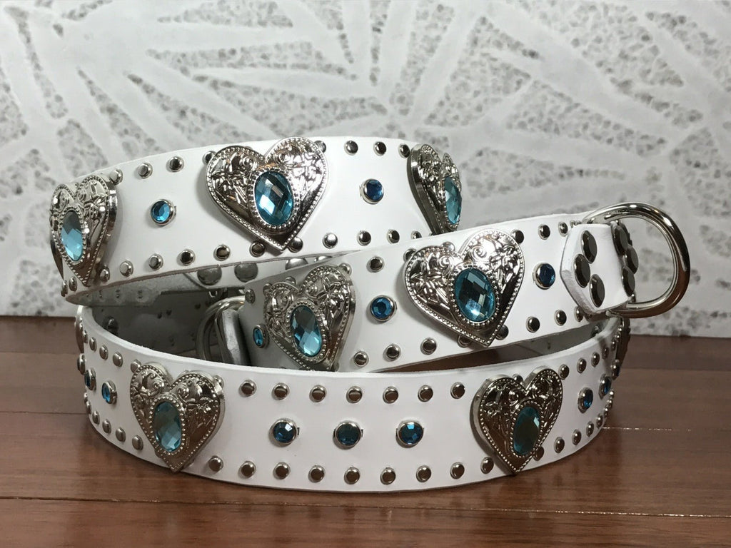 Leather Dog Collars with Hearts