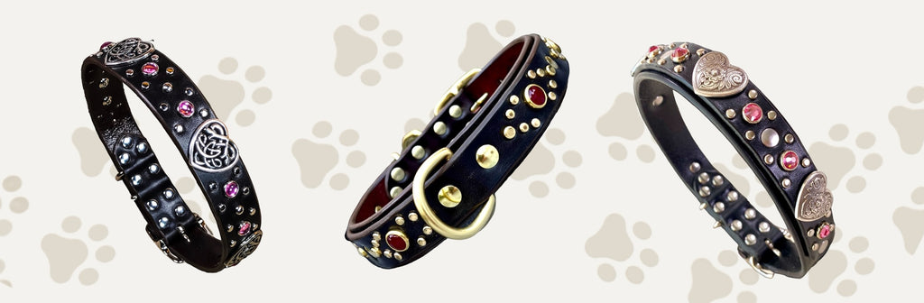 1.25" Wide Leather Dog Collars