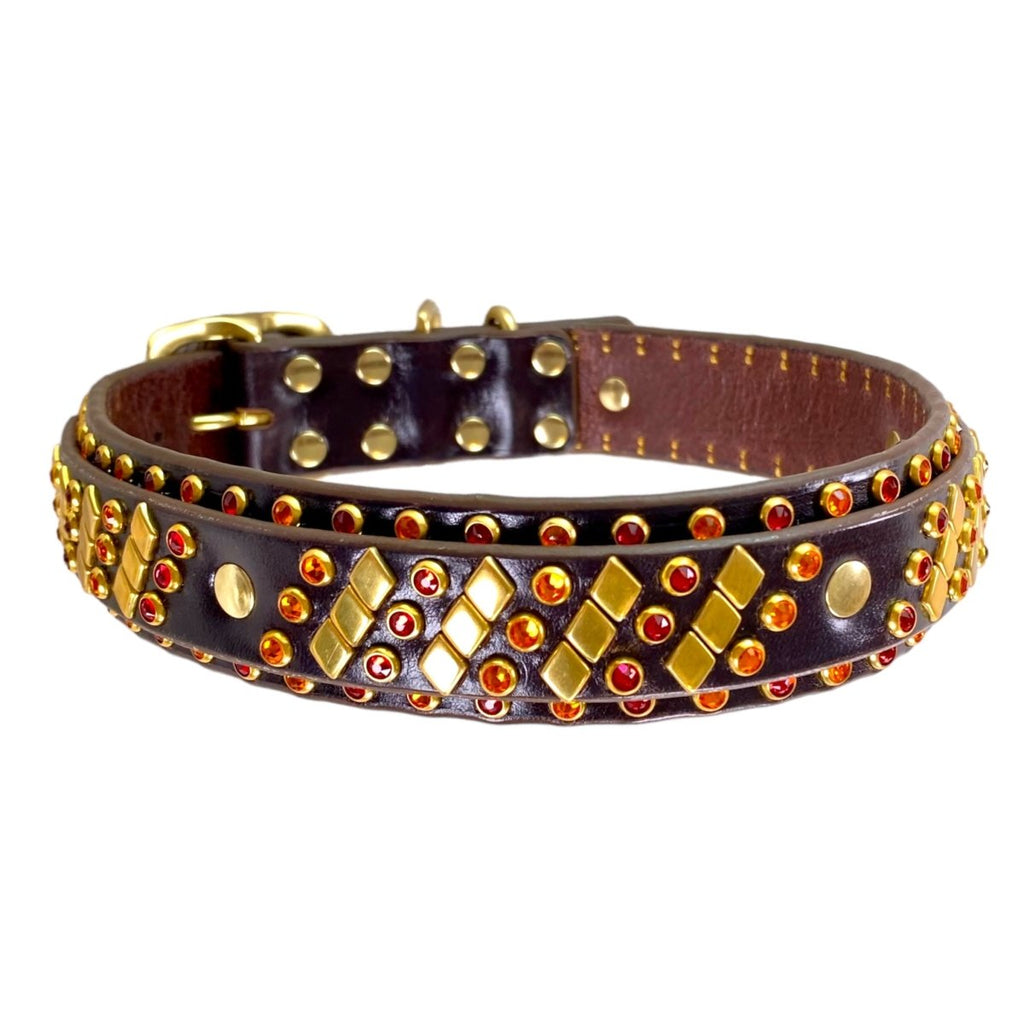 #leather-dog-collars# - #karma-collars#