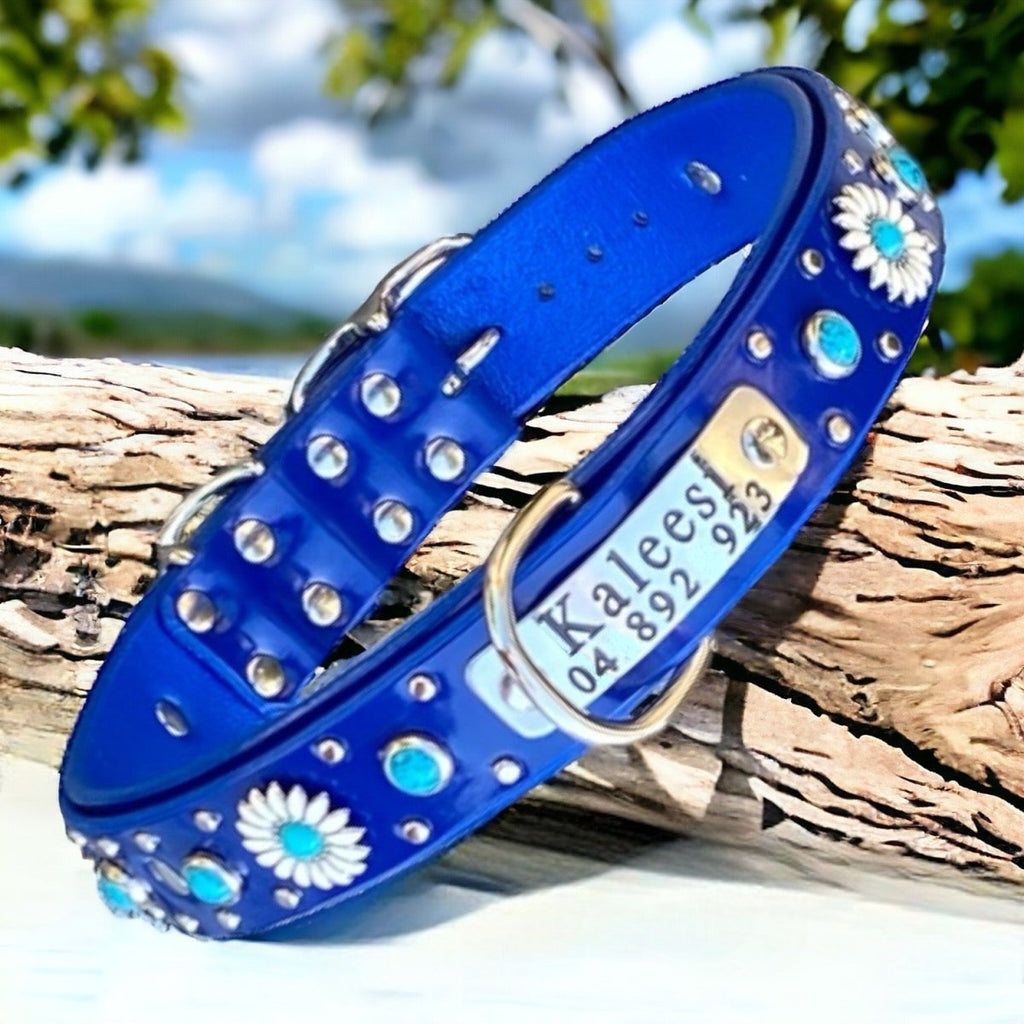 #leather - dog - collars# - #karma - collars#