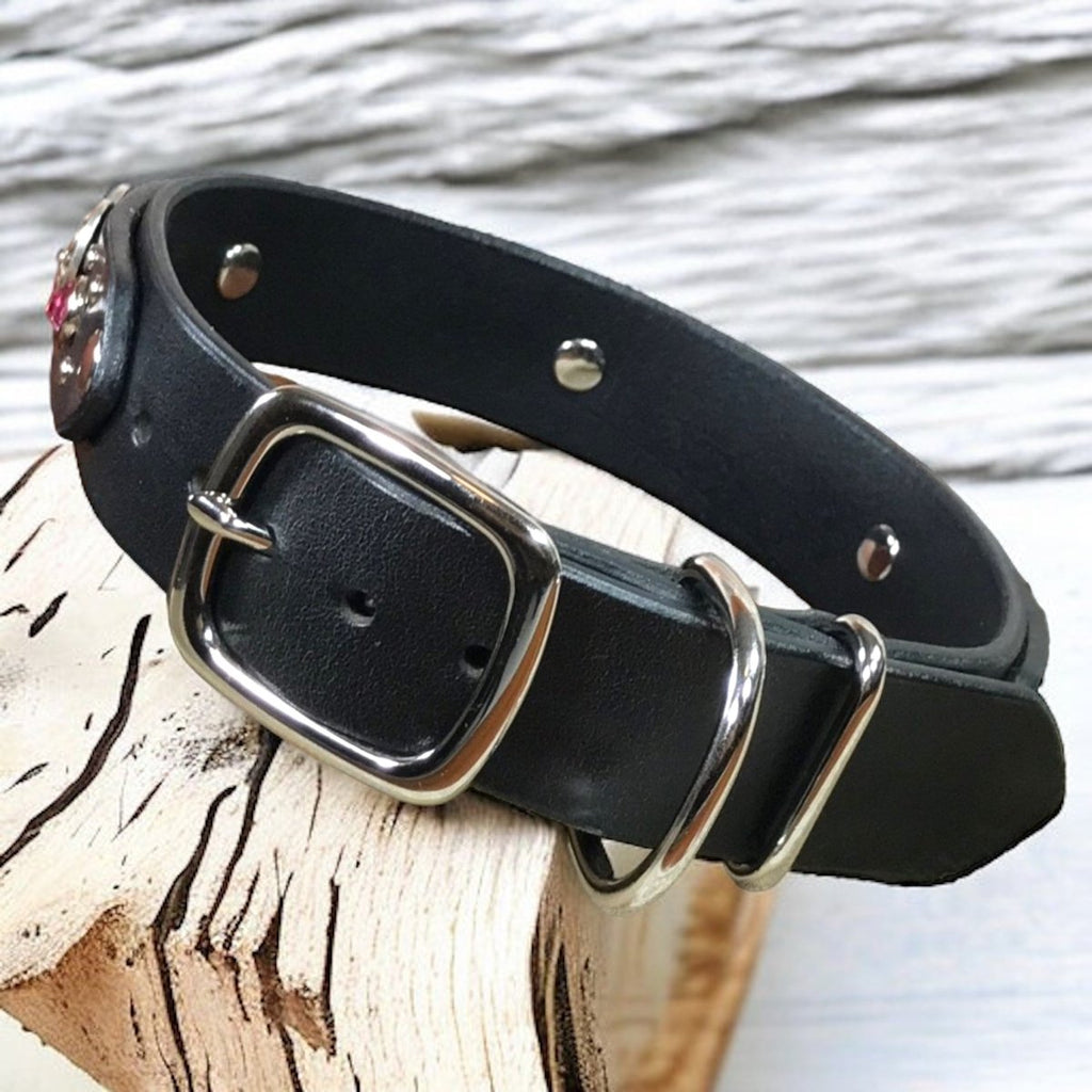 #leather-dog-collars# - #karma-collars#