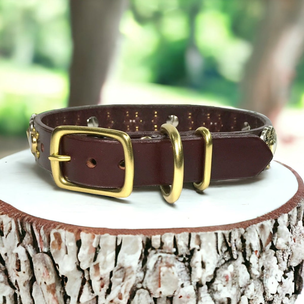 #leather - dog - collars# - #karma - collars#