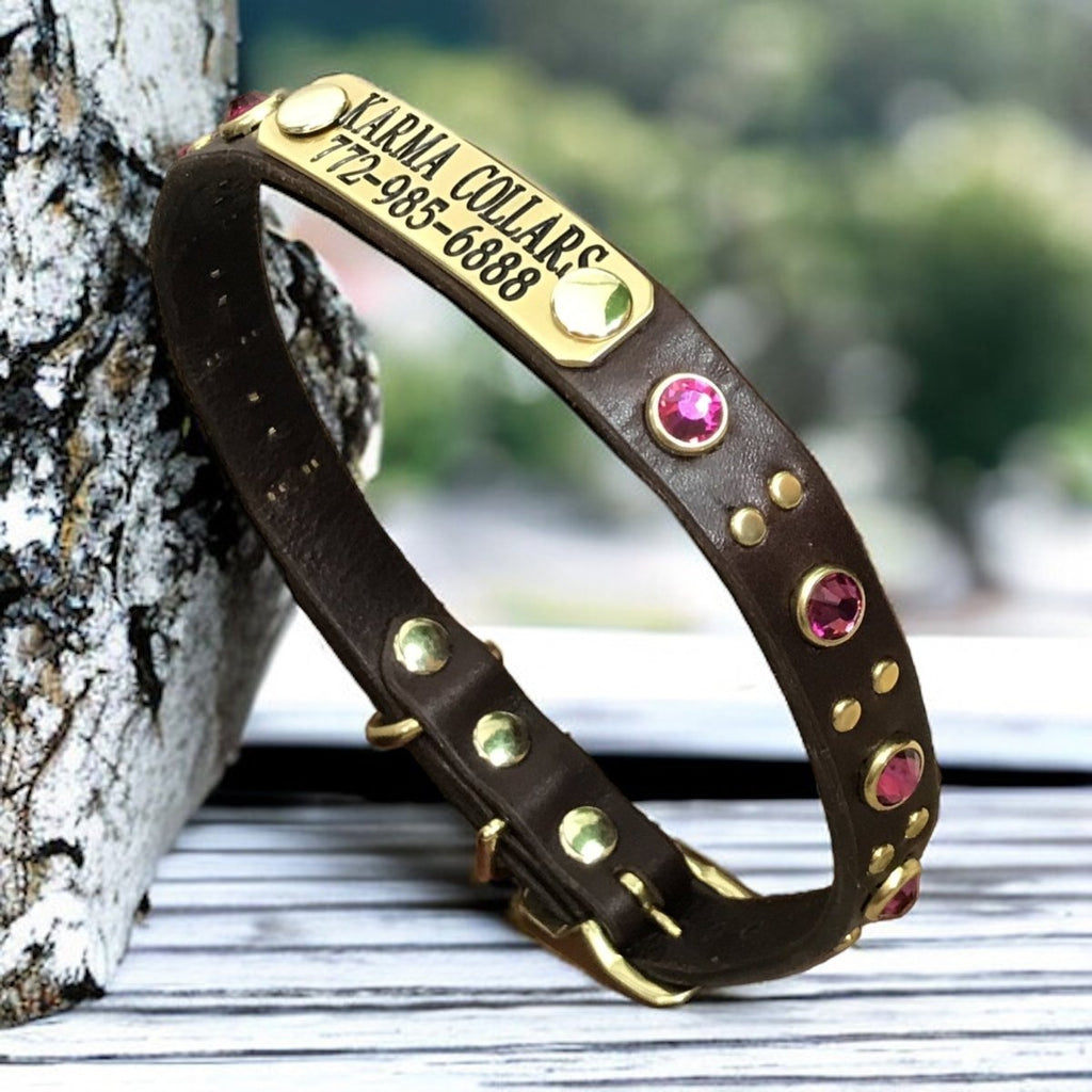 #leather-dog-collars# - #karma-collars#