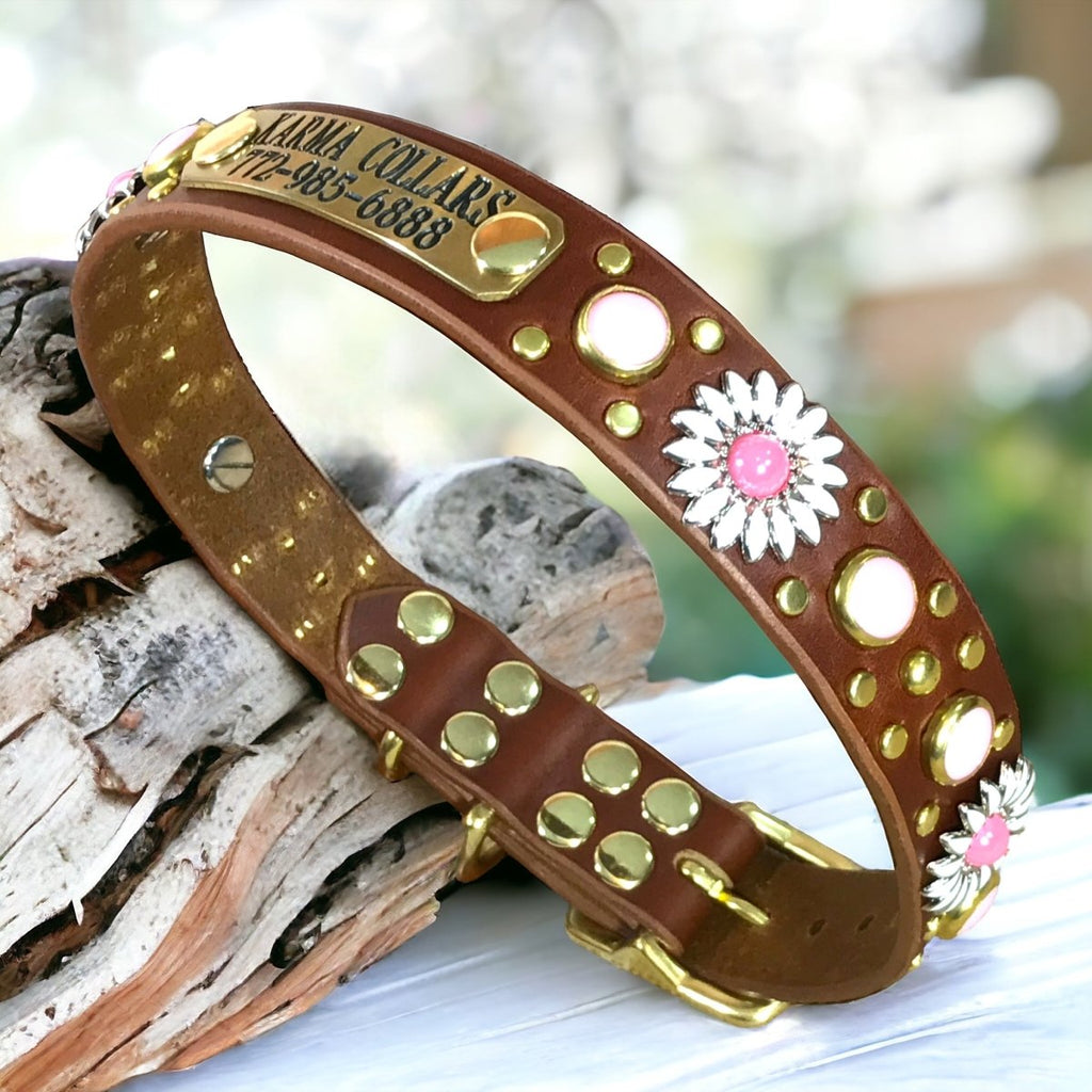 #leather-dog-collars# - #karma-collars#