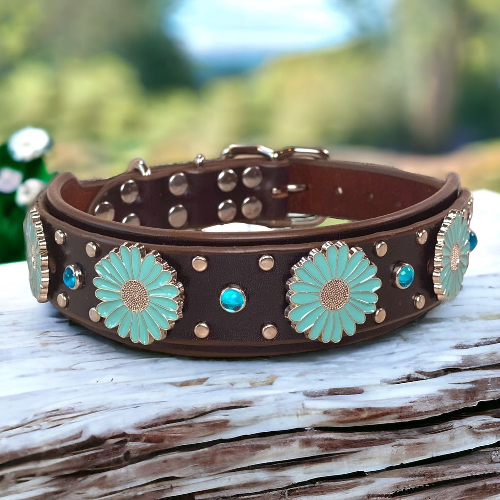 #leather - dog - collars# - #karma - collars#