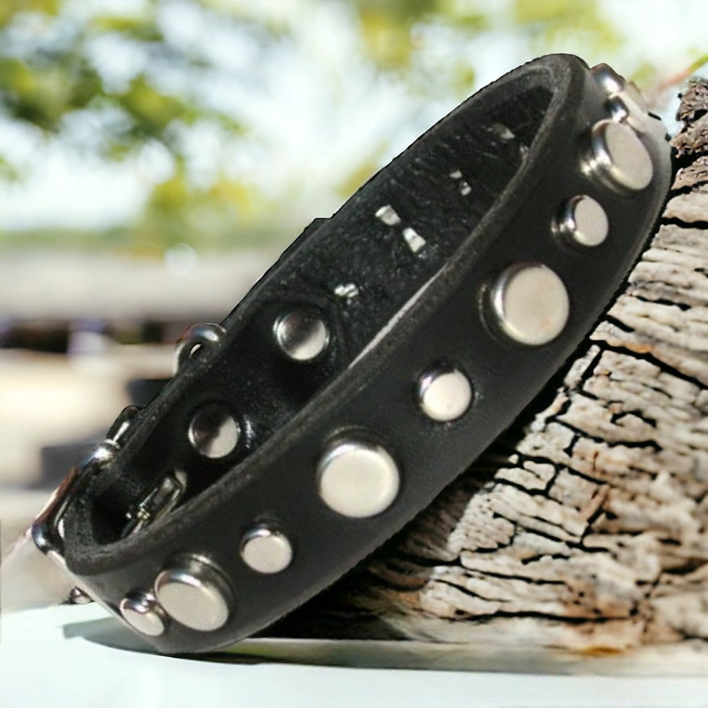 #leather - dog - collars# - #karma - collars#