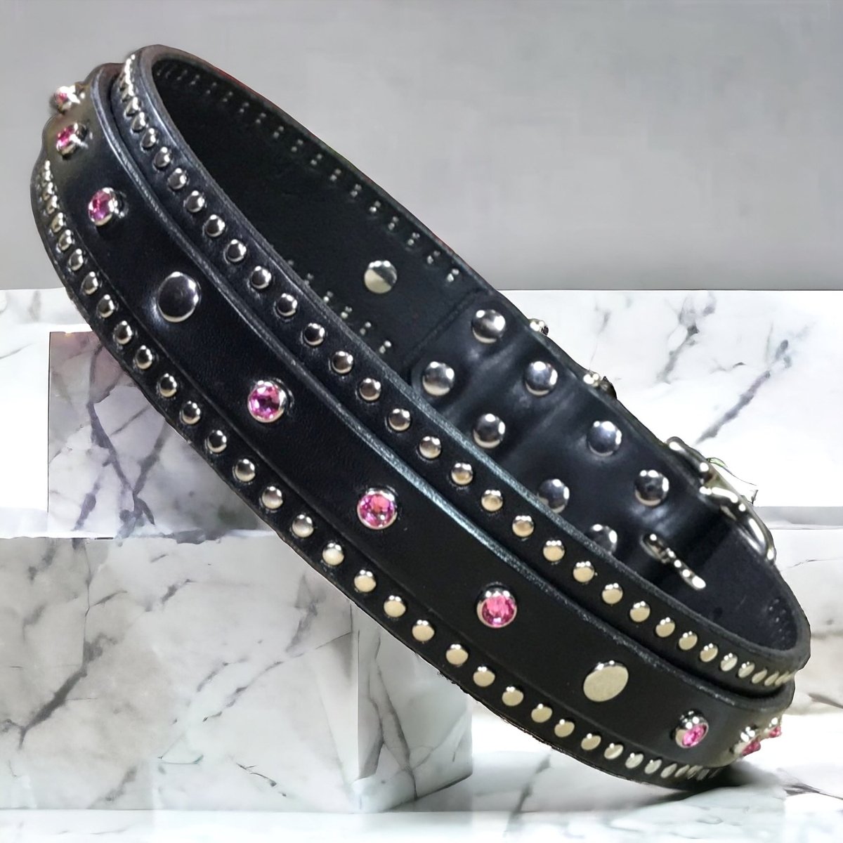 Cosmopolitan Leather Dog Collar Karma Collars Leather Dog Collars