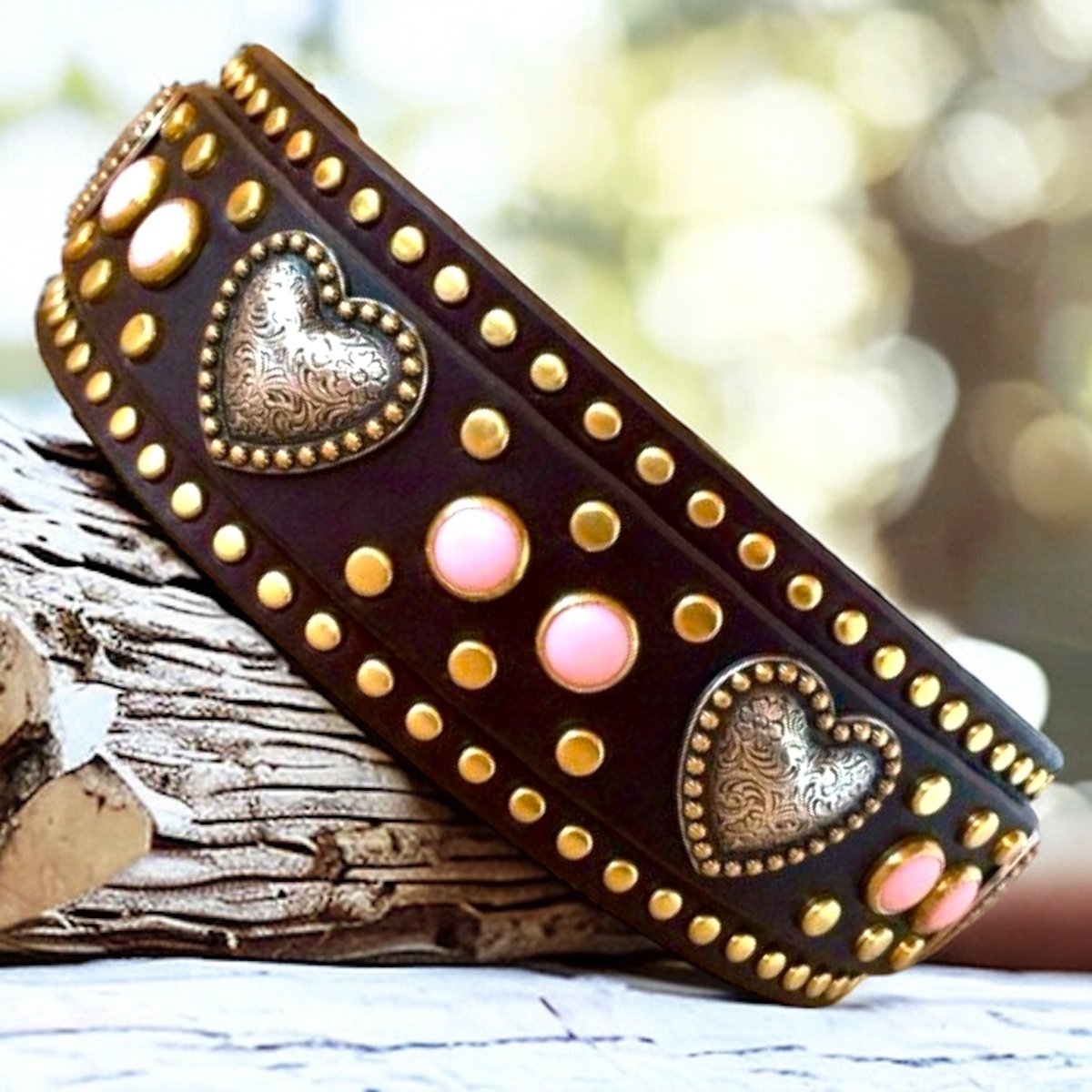 Leather Swarovski Dog Necklace Phoenix - Main Image