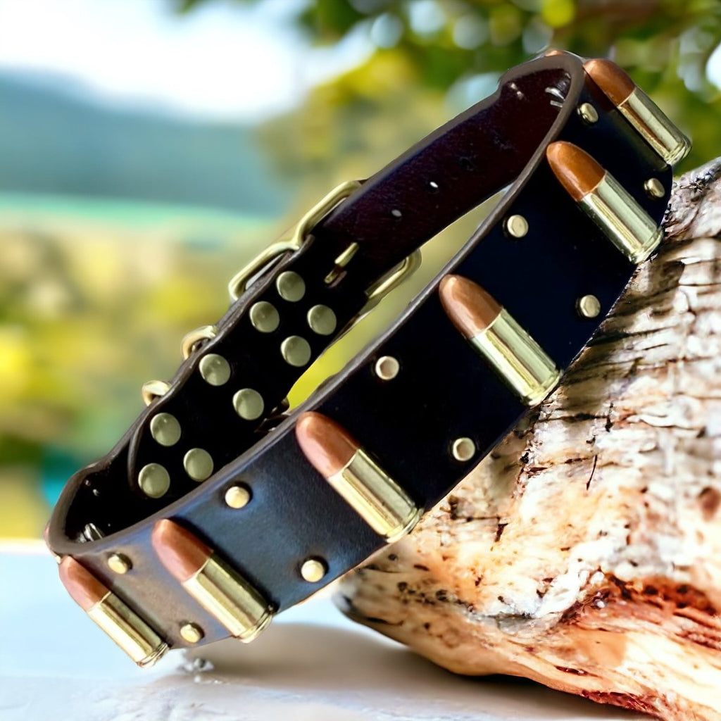 #leather-dog-collars# - #karma-collars#