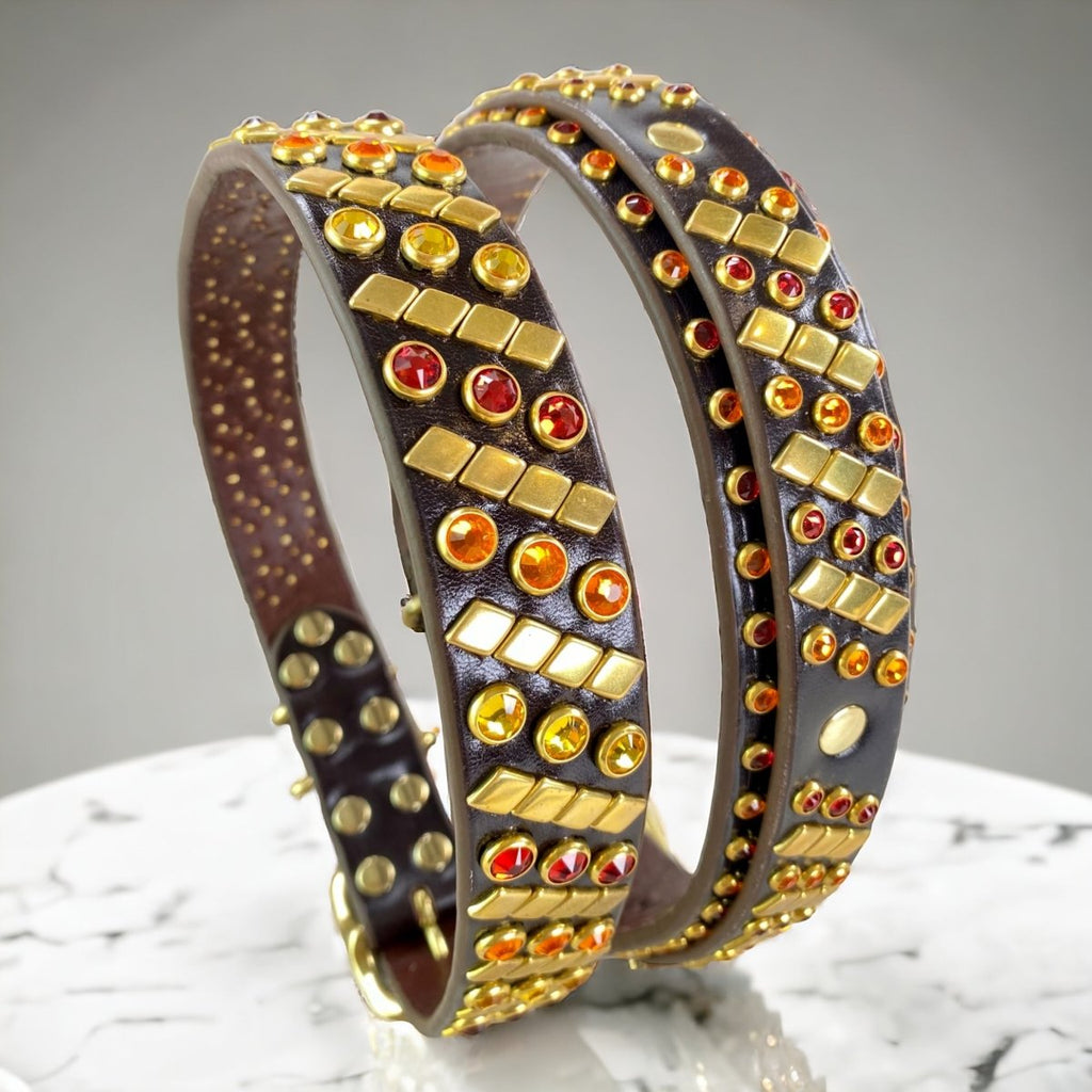 #leather-dog-collars# - #karma-collars#