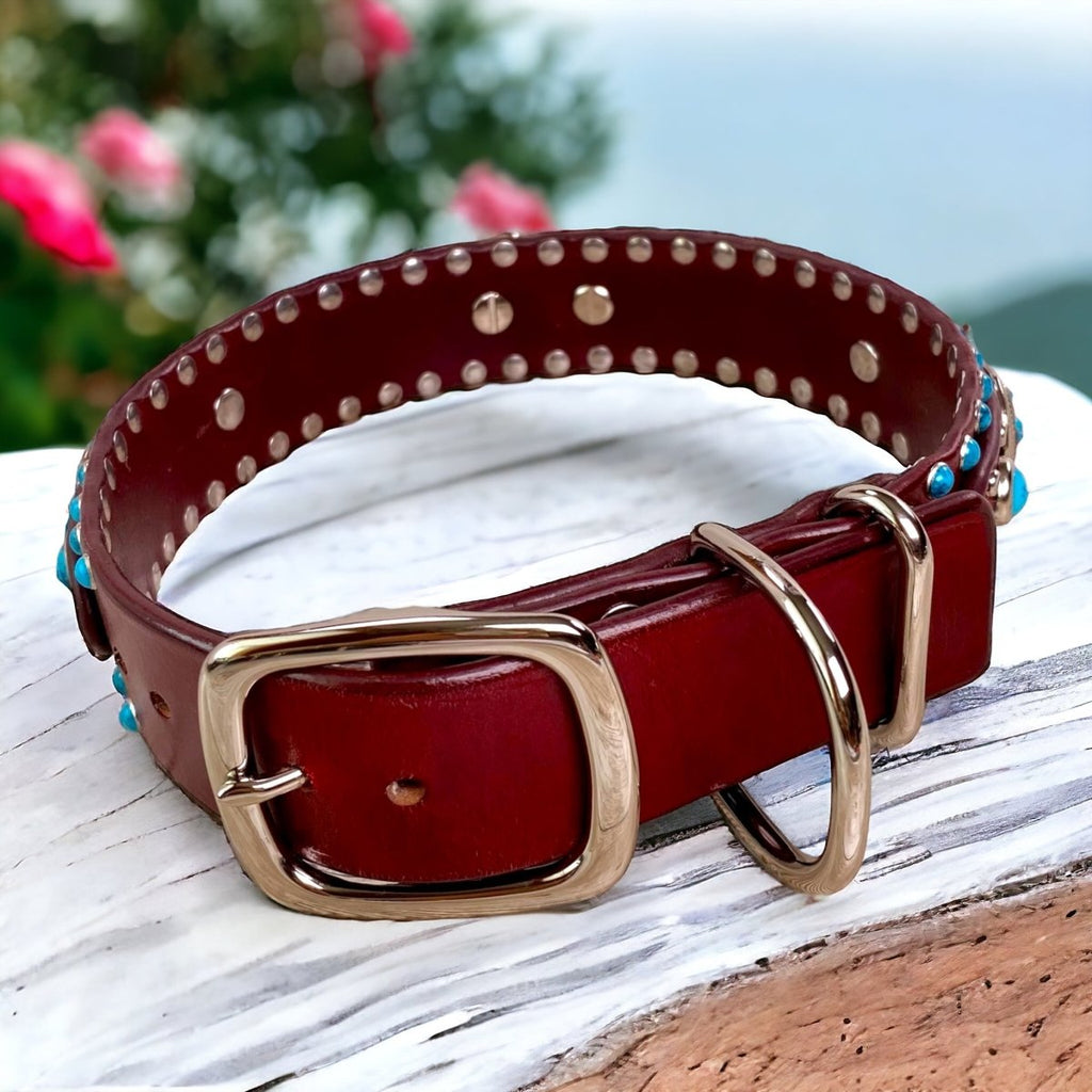 #leather - dog - collars# - #karma - collars#