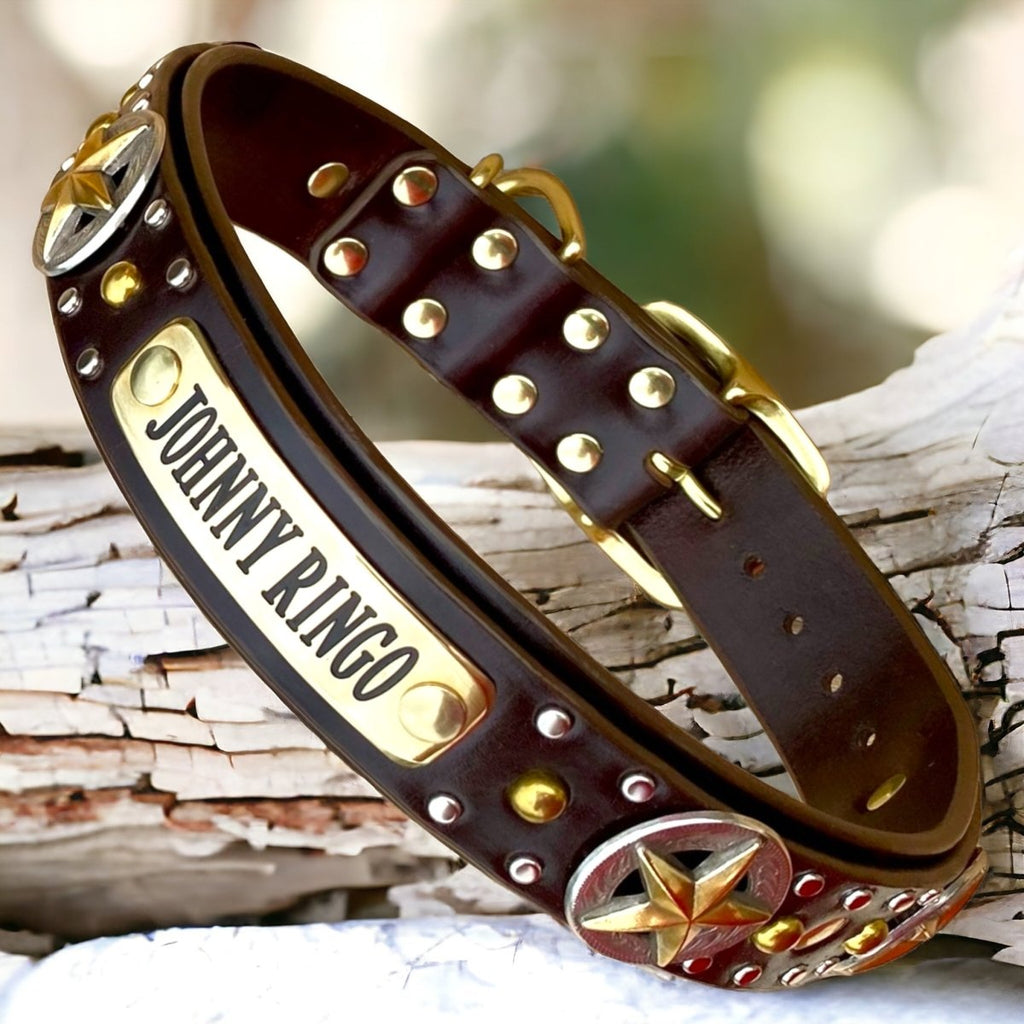#leather-dog-collars# - #karma-collars#