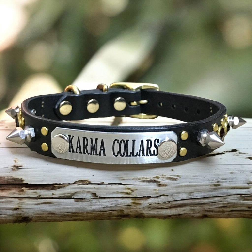 #leather-dog-collars# - #karma-collars#