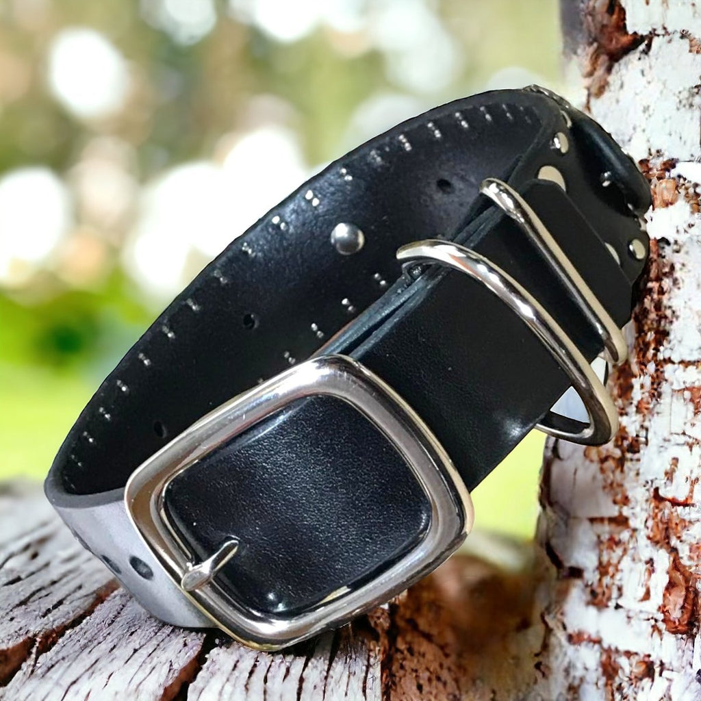 #leather - dog - collars# - #karma - collars#