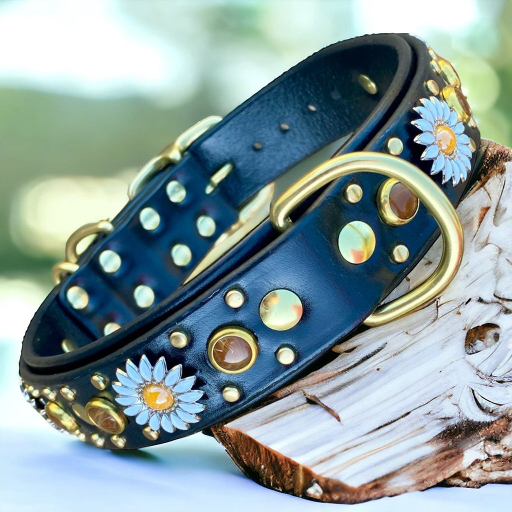 #leather - dog - collars# - #karma - collars#