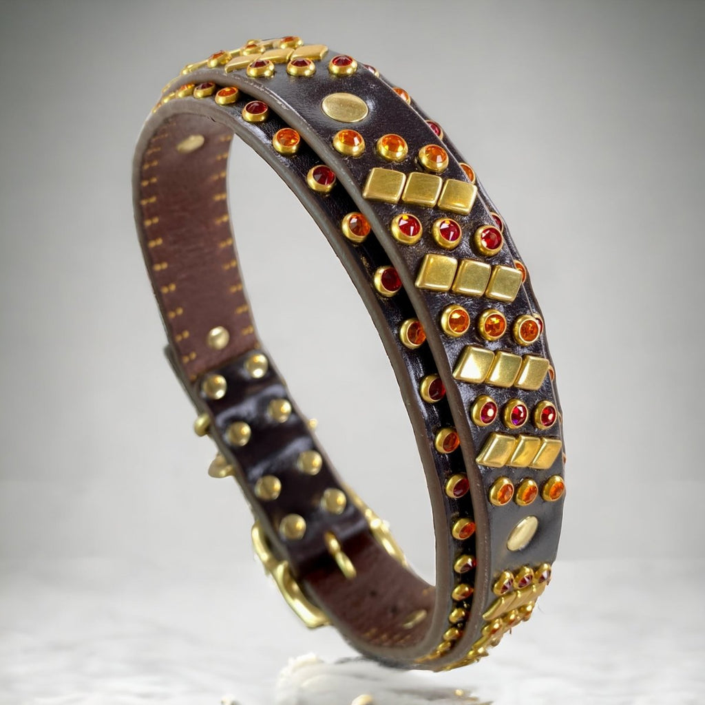 #leather-dog-collars# - #karma-collars#