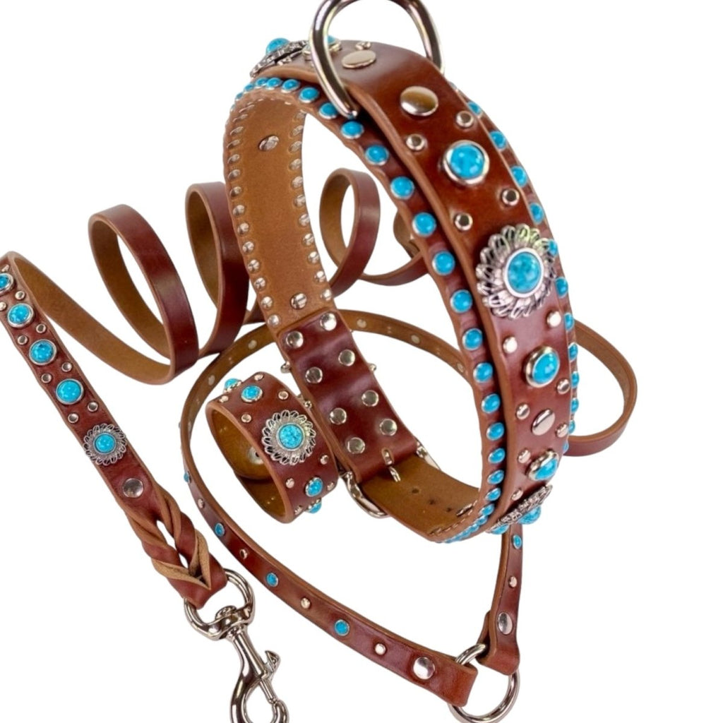 #leather - dog - collars# - #karma - collars#