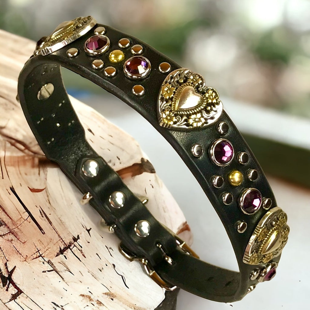 #leather-dog-collars# - #karma-collars#