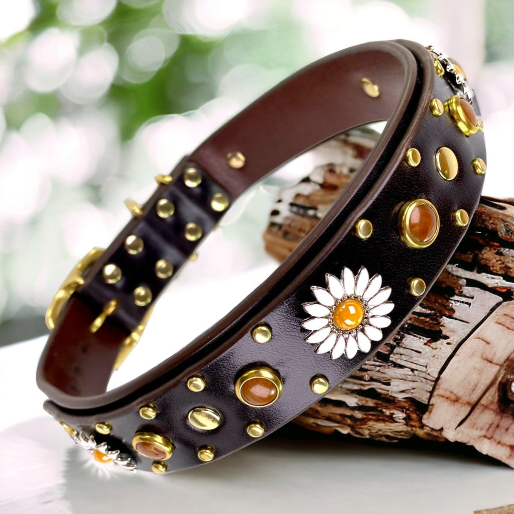 #leather-dog-collars# - #karma-collars#