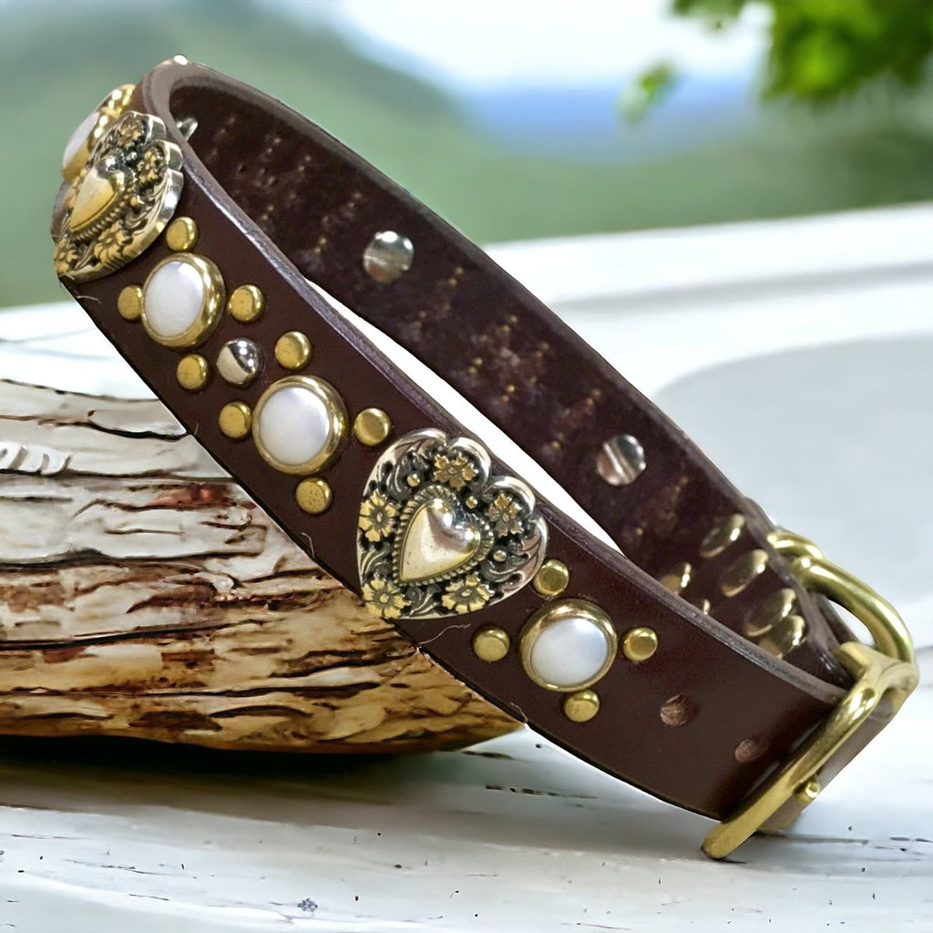 #leather - dog - collars# - #karma - collars#