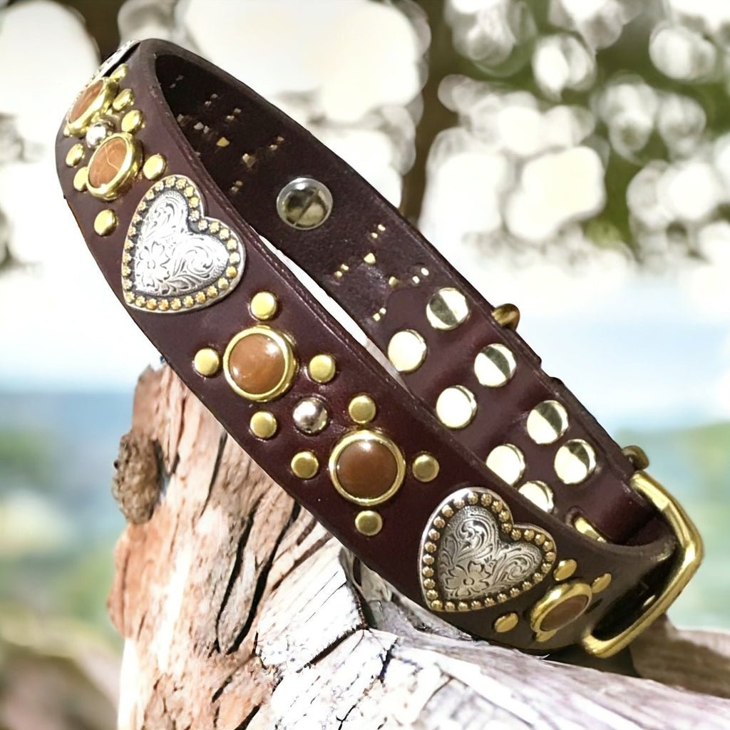 #leather - dog - collars# - #karma - collars#