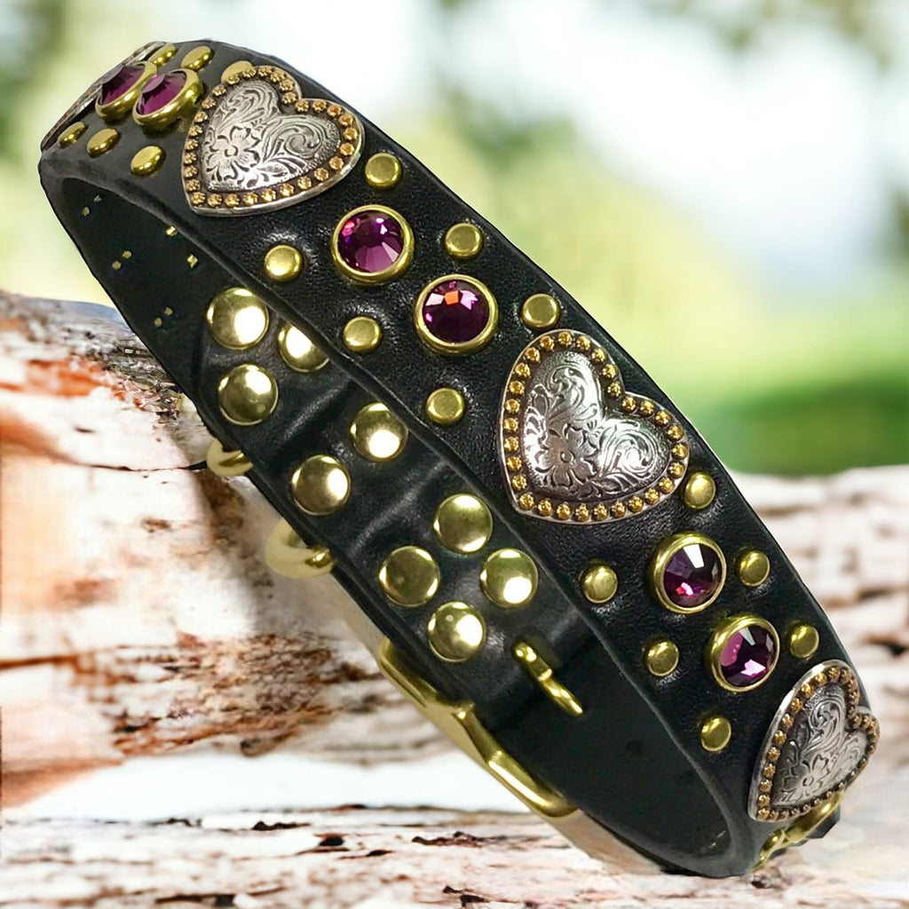 #leather - dog - collars# - #karma - collars#