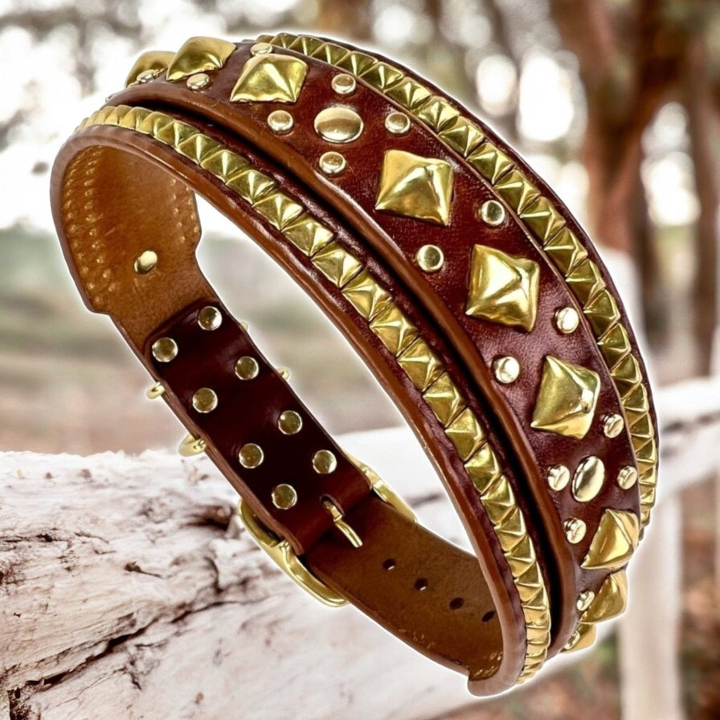 #leather-dog-collars# - #karma-collars#