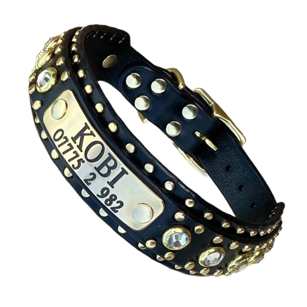 #leather - dog - collars# - #karma - collars#