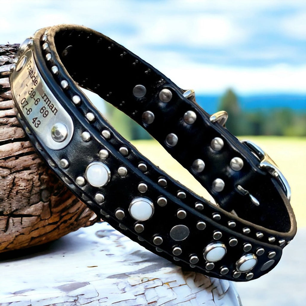 #leather-dog-collars# - #karma-collars#