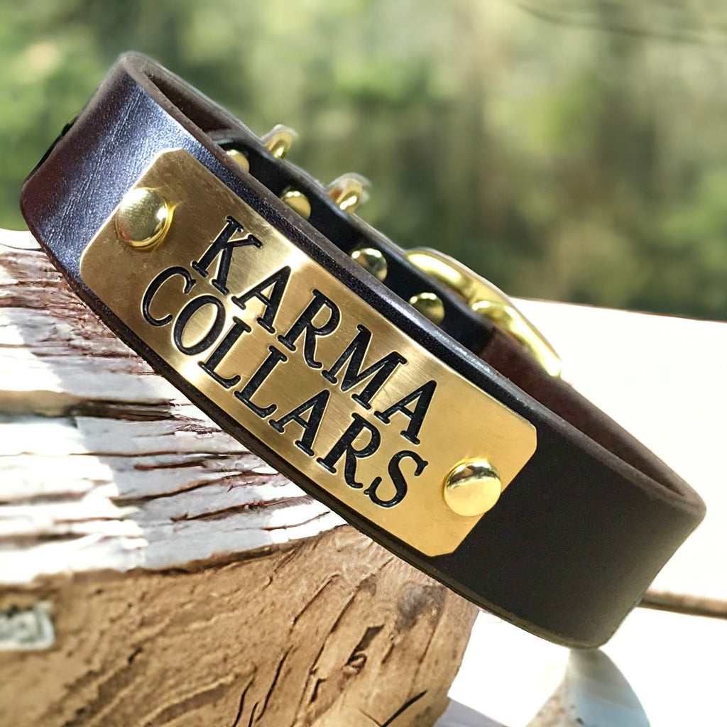 #leather-dog-collars# - #karma-collars#