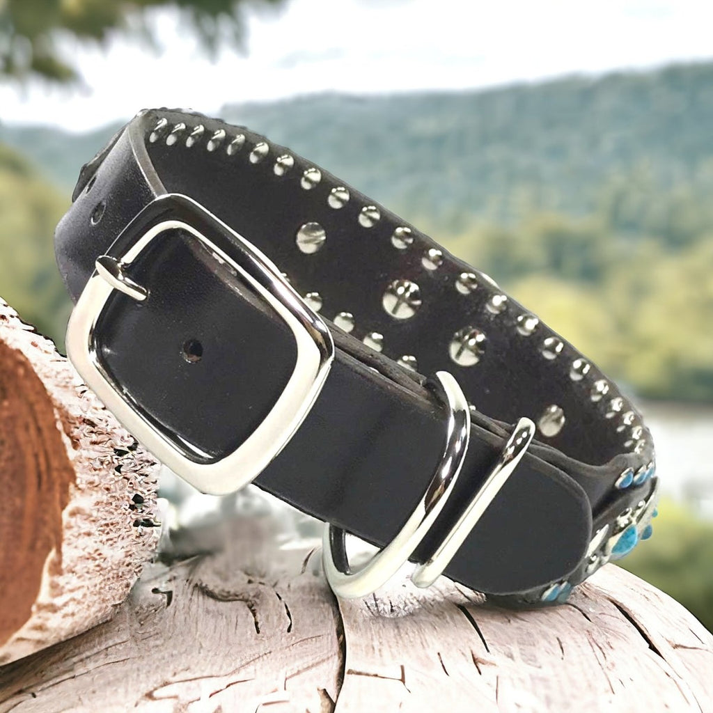 #leather - dog - collars# - #karma - collars#