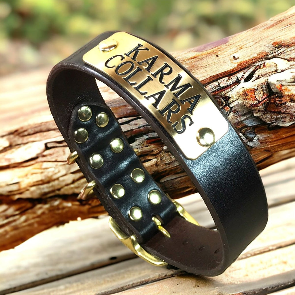 #leather-dog-collars# - #karma-collars#