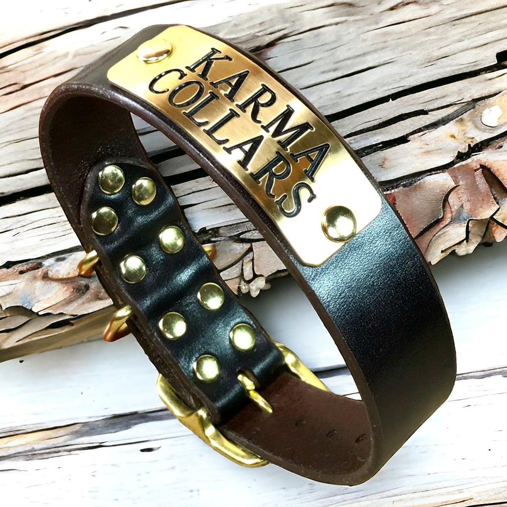 #leather-dog-collars# - #karma-collars#