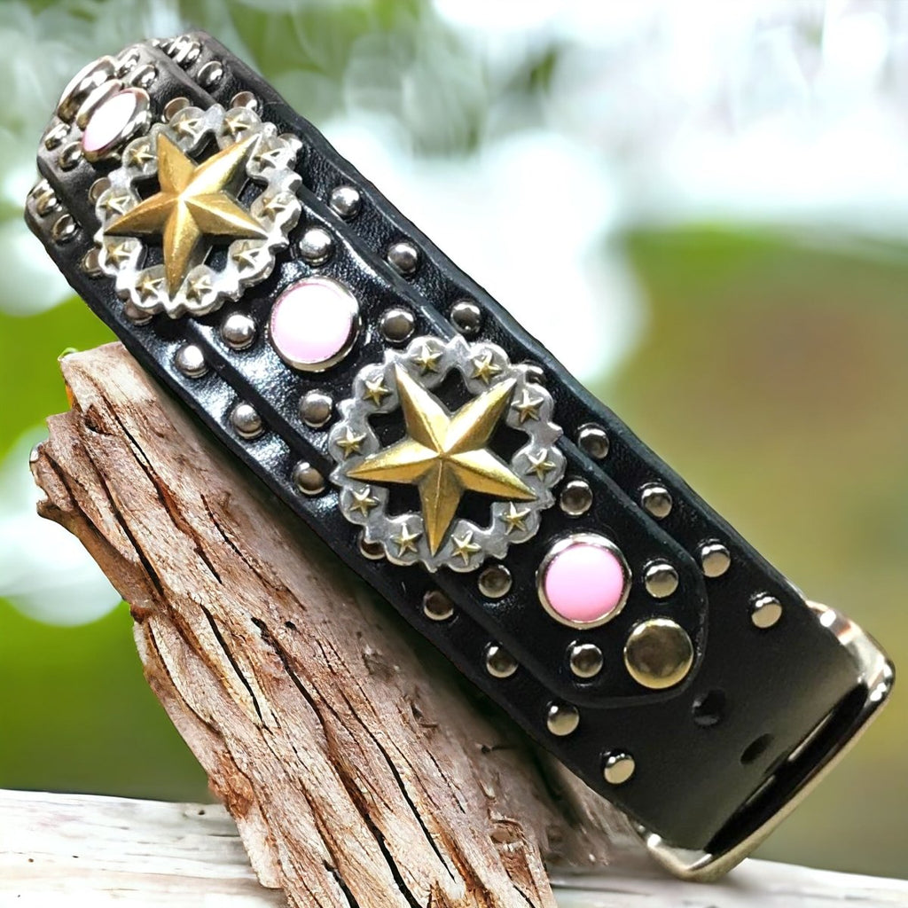 #leather - dog - collars# - #karma - collars#