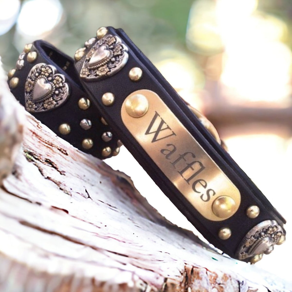 #leather-dog-collars# - #karma-collars#