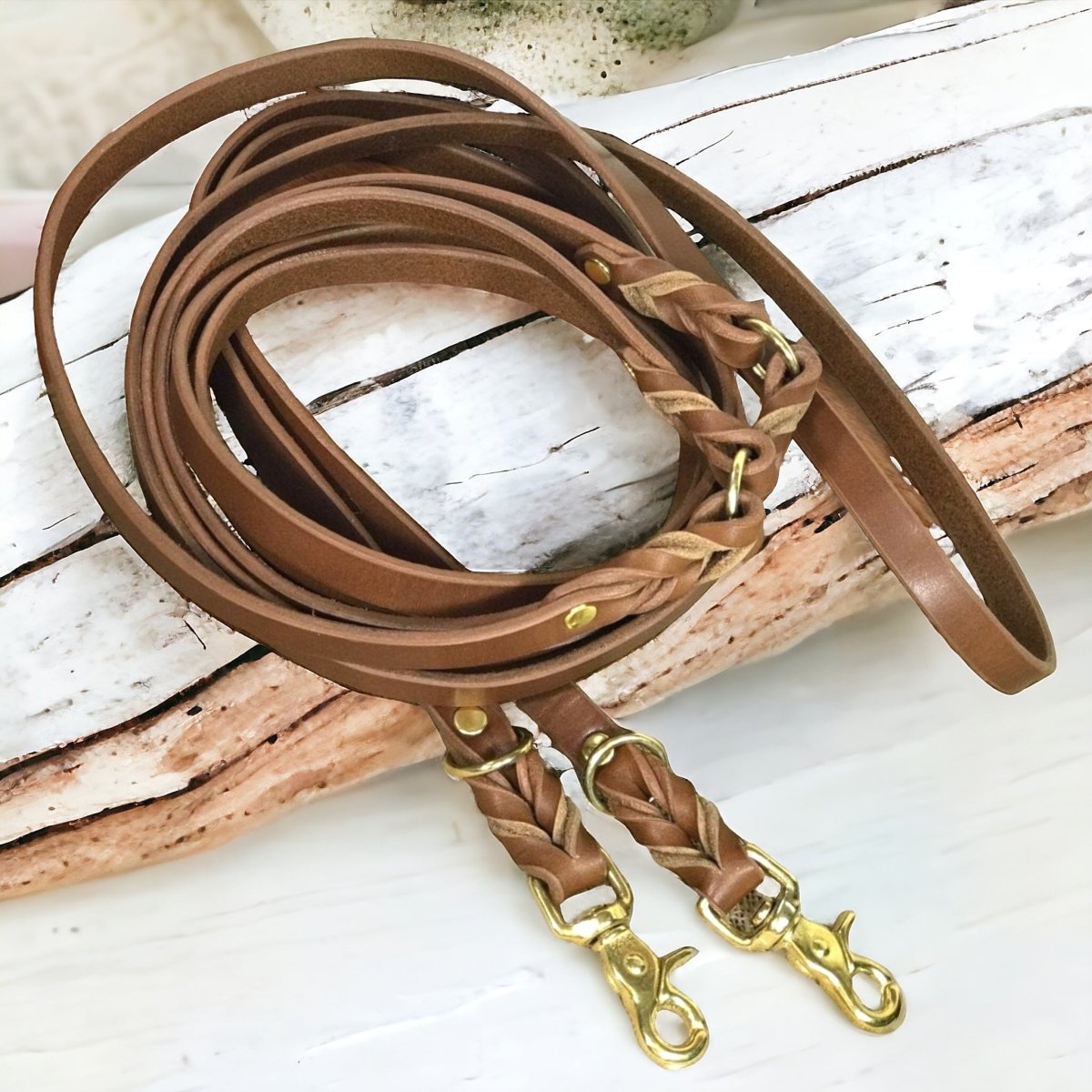 Long Line Leather Leash 25-Foot / 3/4