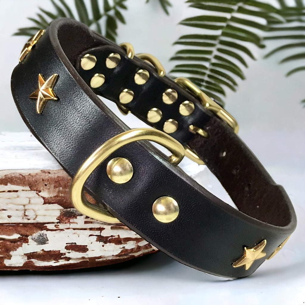 #leather-dog-collars# - #karma-collars#