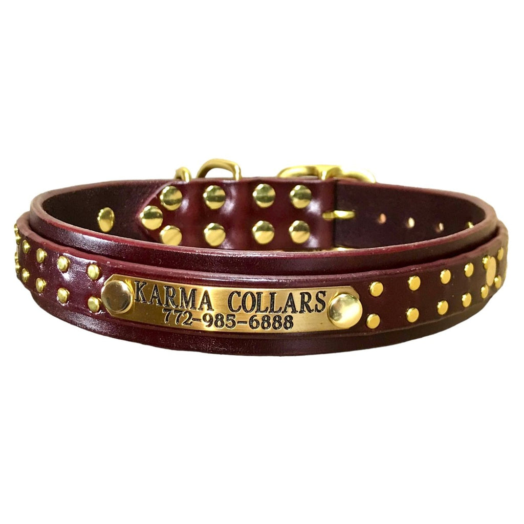 #leather-dog-collars# - #karma-collars#