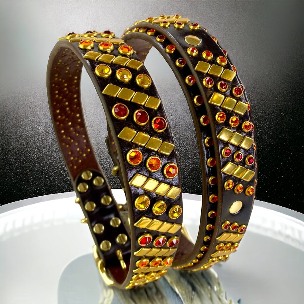 #leather-dog-collars# - #karma-collars#