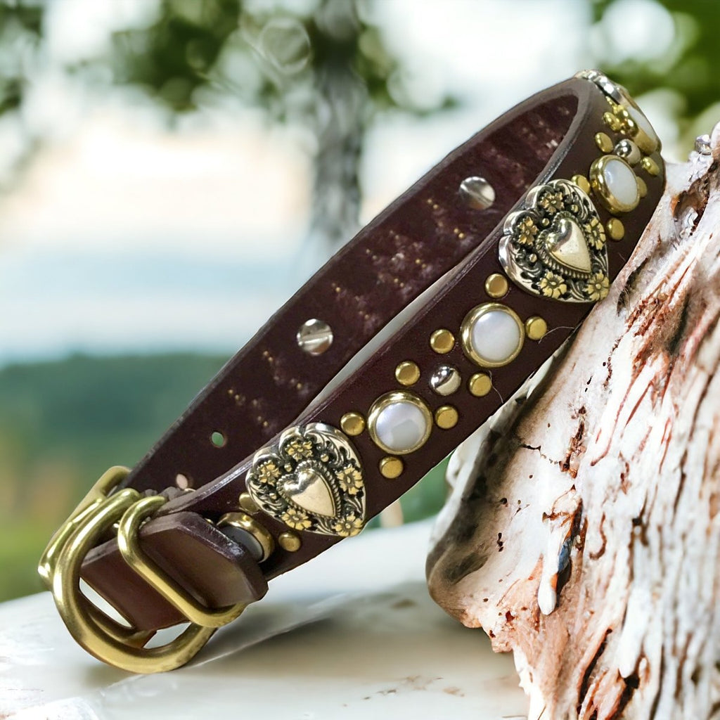 #leather - dog - collars# - #karma - collars#