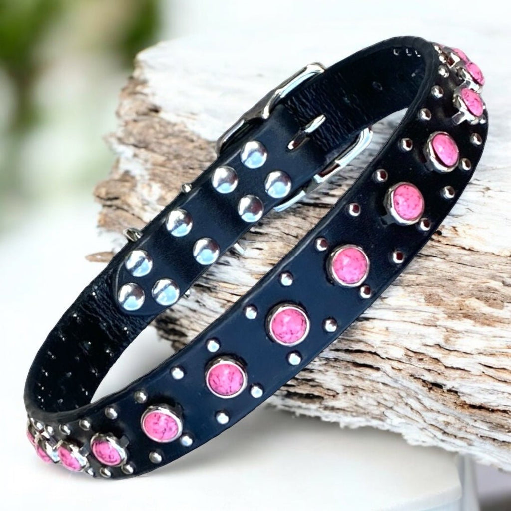 #leather - dog - collars# - #karma - collars#