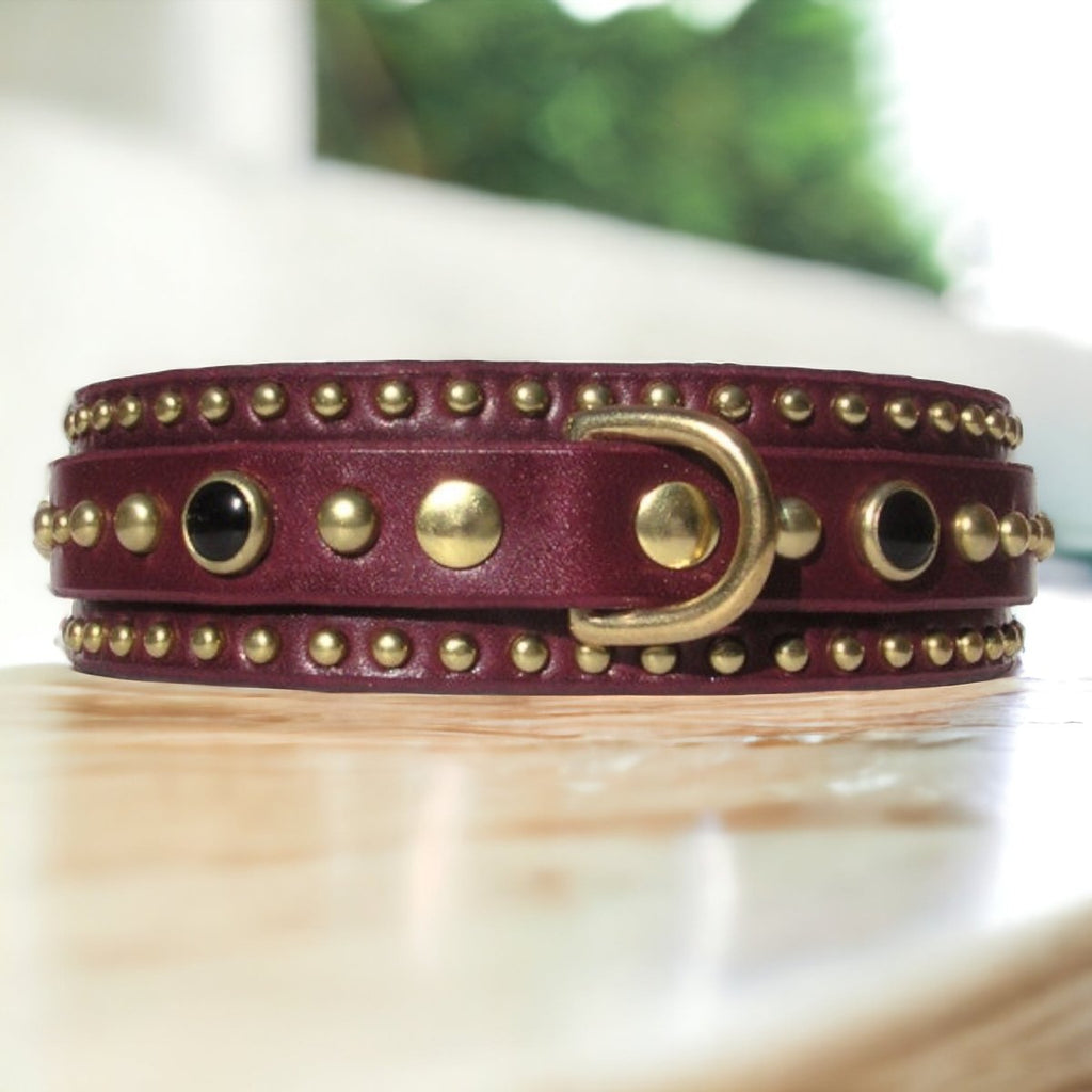 #leather-dog-collars# - #karma-collars#