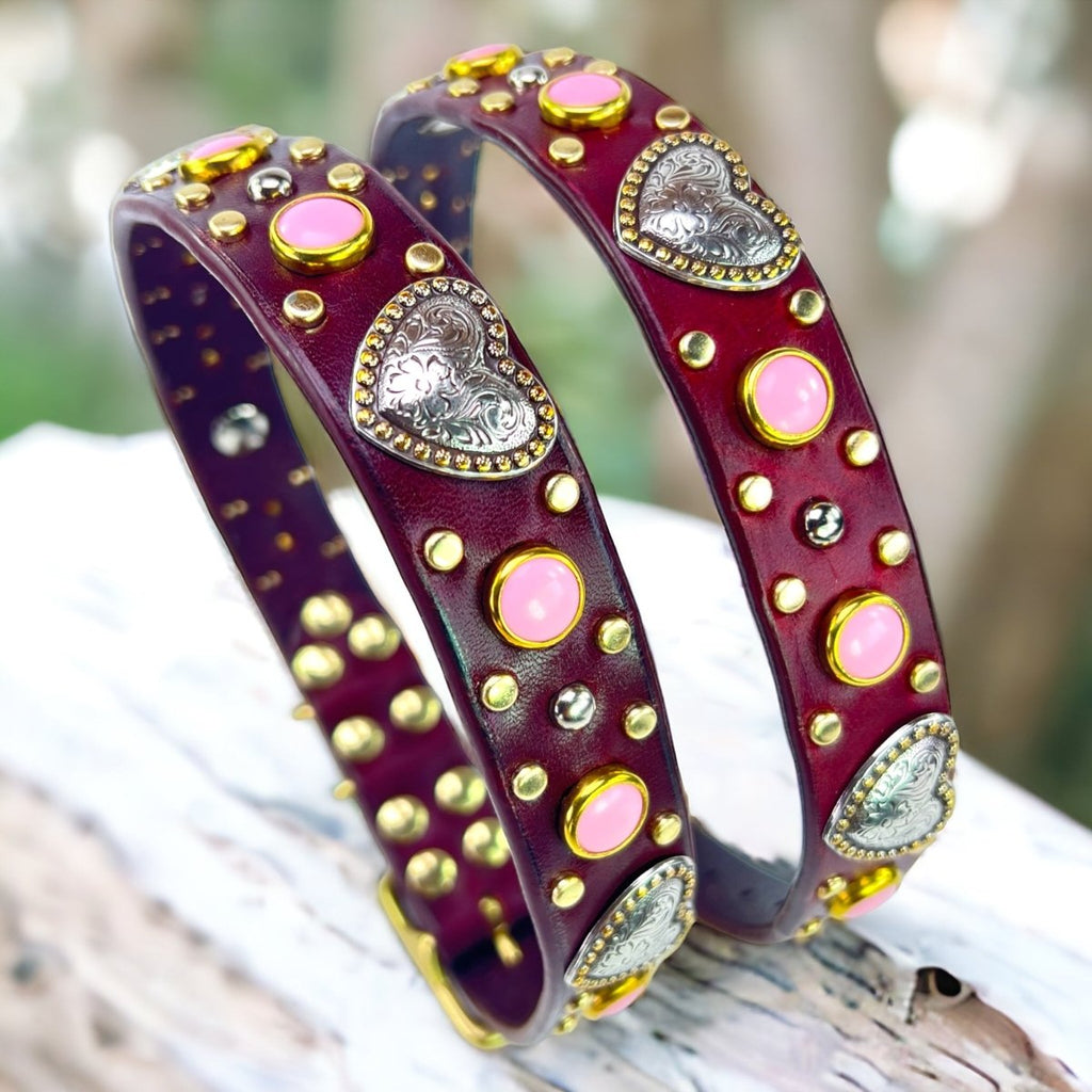 #leather - dog - collars# - #karma - collars#