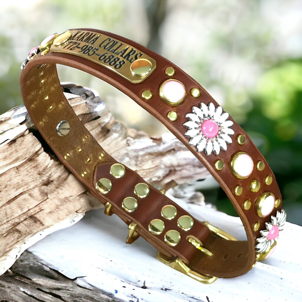 #leather-dog-collars# - #karma-collars#