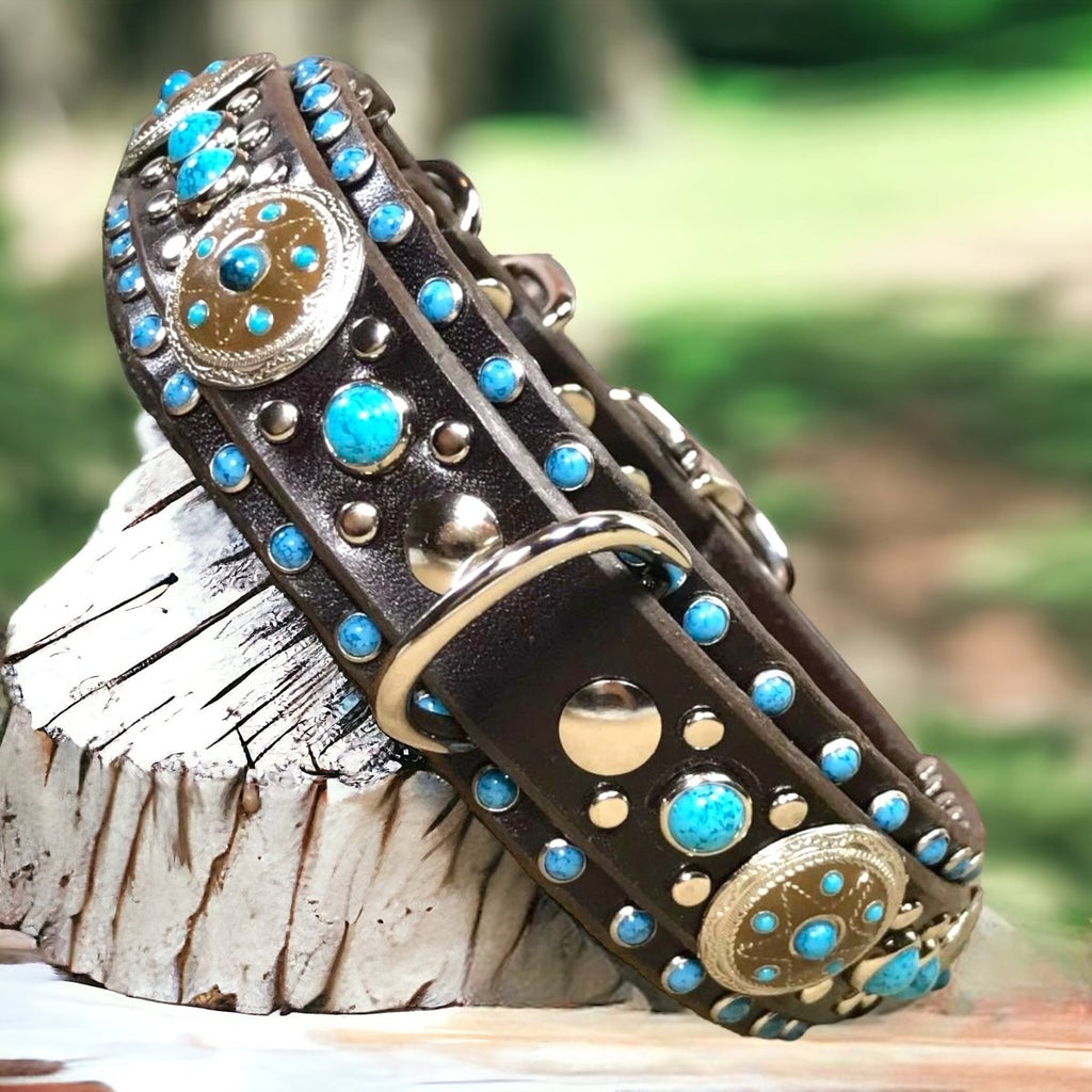 #leather - dog - collars# - #karma - collars#