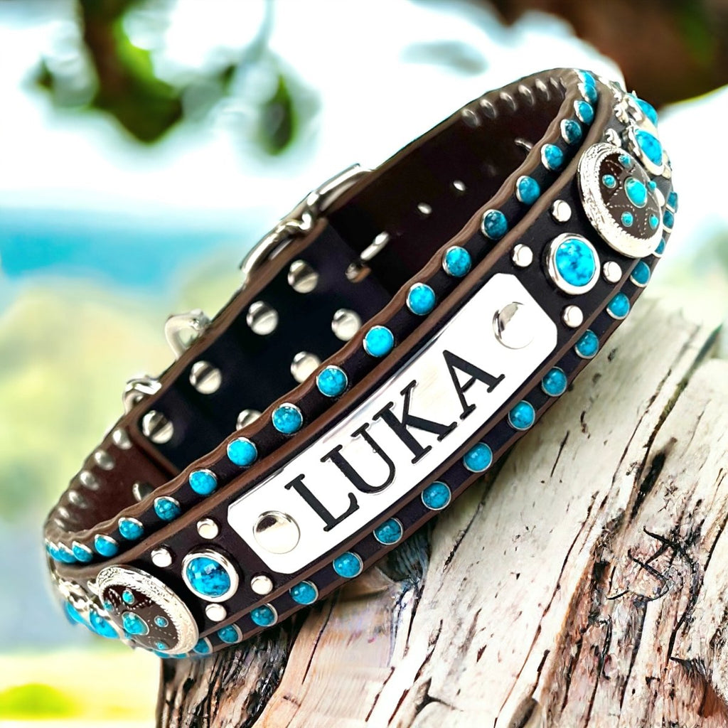 #leather-dog-collars# - #karma-collars#