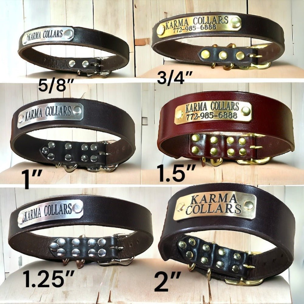#leather - dog - collars# - #karma - collars#
