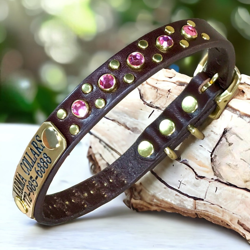 #leather-dog-collars# - #karma-collars#