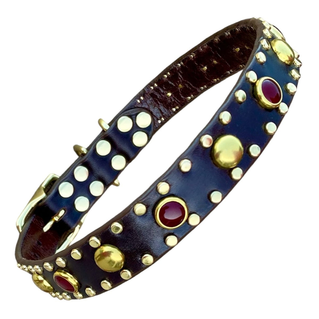 #leather - dog - collars# - #karma - collars#